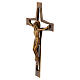 Cruz de pared con Cristo con acabado bronce 40 cm s3