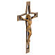 Cruz de pared con Cristo con acabado bronce 40 cm s4