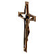 Cruz de parede com Cristo acabamento bronze 40 cm s5