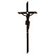 Croix murale en alliage avec finition bronze avec Christ 40x16 cm pour EXTÉRIEUR s5