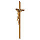 Cruz de parede em bronze com Cristo 40x16 cm para exterior s3