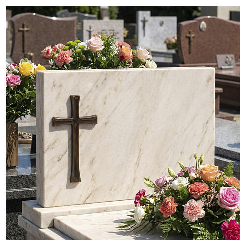 Tapered-line wall cross with elm finish and wall mount 2