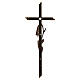 Bronze outdoor wall cross with ear of wheat, 16x6 in s4