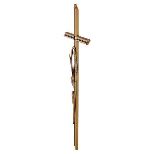 Bronze wheat wall cross for outdoor, 40x15 cm 3