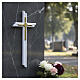 Outdoor wall cross, white finish, linear profile s2