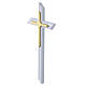 Outdoor wall cross, white finish, linear profile s3