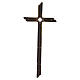 Bronzed wall cross with central insert s4