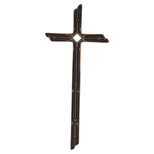 Croix murale finition bronze avec insert central 4
