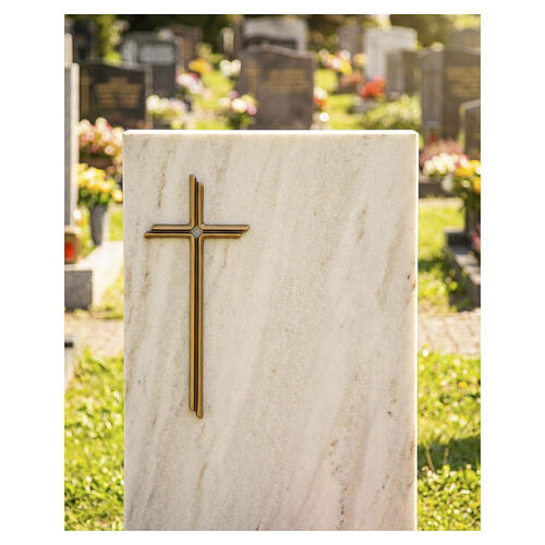 Bronzed Wall Cross with Central Insert 2