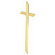 Grooved golden brass cross for outdoor use s3