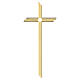 Grooved golden brass cross for outdoor use s1