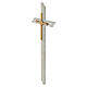 Wall cross with Botticino marble finish and bronzed frieze for outdoor use s3