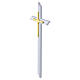White wall cross with golden inset s3