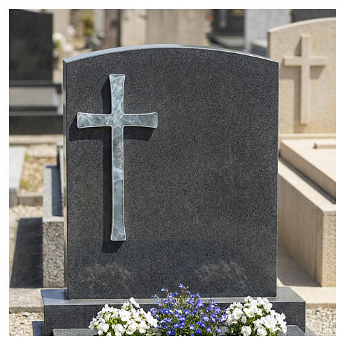 Green marble-effect wall cross for outdoor use 2