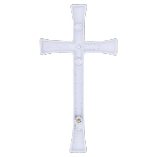 Croix murale latine effet marbre botticino pour extérieur 4