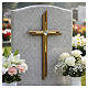Cruz de pared bronce detalle dorado cristal para exterior s2