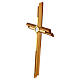 Cruz de pared bronce detalle dorado cristal para exterior s4