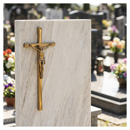 Wall cross with bronze Christ for wall mounting 2