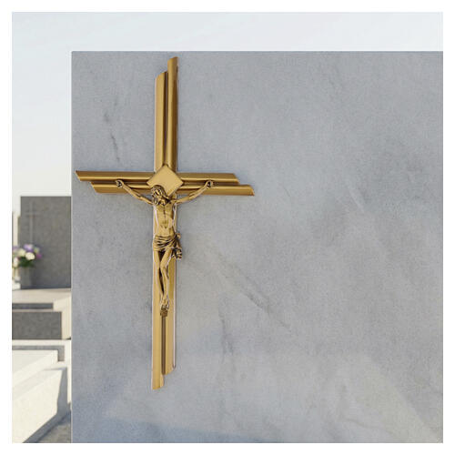 Crucifixo bronzeado moderno para exterior 4