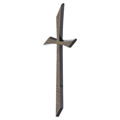 Croix murale brunie pour extérieur montage mural 20x7,5 cm 3