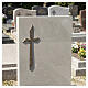 Bronze-finished outdoor wall cross for wall mounting 20x7 cm s2