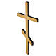 Croix orthodoxe simple en laiton patiné pour extérieur s3