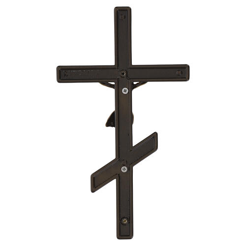 Bronzed 8x4-inch Orthodox crucifix for outdoor use 5