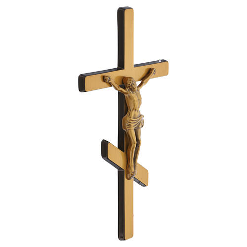 Crucifix orthodoxe pour extérieur bronzé 20x11 cm 3