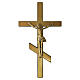 Crucifix orthodoxe pour extérieur bronzé 20x11 cm s1