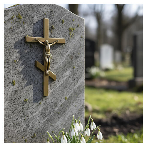 Cruz Ortodoxa para exterior com acabamento em bronze 20x11 cm 2