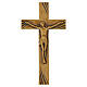 Wall cross with Christ, bronze-finish for outdoor use, 7x4 in s1