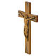 Wall cross with Christ 17x9 cm, bronze-finished for OUTDOORS s3
