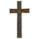 Wall cross with Christ 17x9 cm, bronze-finished for OUTDOORS s4