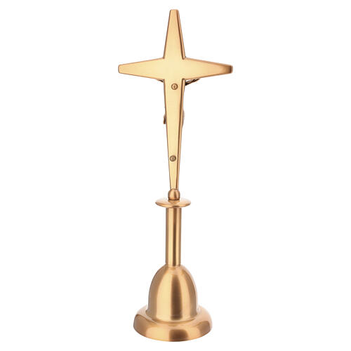 Ground-mounted grave crucifix with bronze finish, 45 x 15 cm 8