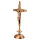 Ground-mounted grave crucifix with integrated candlestick, bronze finish s4