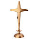 Ground-mounted grave crucifix with integrated candlestick, bronze finish s6
