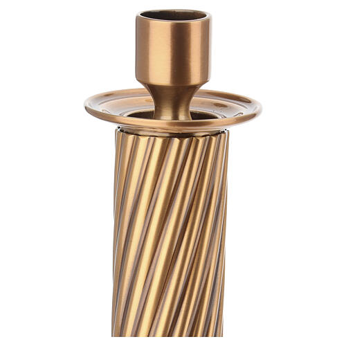 Fluted column funerary candlestick, 10 in 3