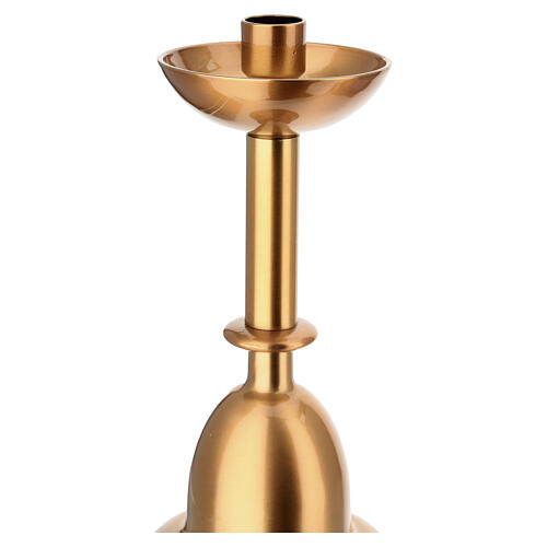 Ground-mounted funerary candlestick in bronze finish 25 cm 3