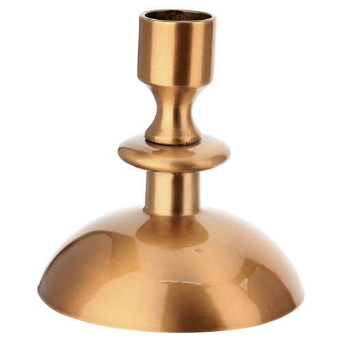 Castiçal funerário acabamento bronze 10 cm 3