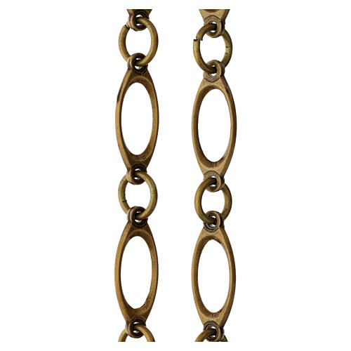 Cadena bronce discos ovalados para exterior 1 m 2