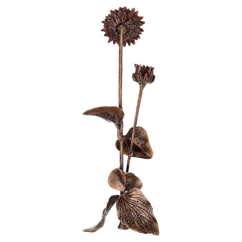 Grabblume Gerbera aus Bronze, für Bodenmontage, 55 cm 10