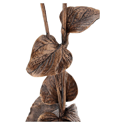 Ground funerary gerbera in bronze with decorative stem for OUTDOOR USE, 21 in 5