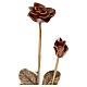Rosa roja suelo de bronce cera perdida 50 cm para exterior s5