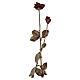 Rosa vermelha para o solo em bronze cera perdida 50 cm PARA EXTERIOR s1