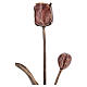 Ground bronze funeral tulip with red patina, 20x8 in s5