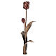 Ground bronze funeral tulip with red patina, 20x8 in s10