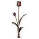 Tulipan nagrobny do osadzenia w gruncie, brąz z czerwoną patyną, 51 × 18,5 cm s11