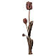 Tulipa funerária para solo em bronze patina vermelha 50x20 cm s8