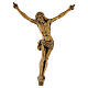 Wall-mounted crucifix with Christ figure in bronze finish s1