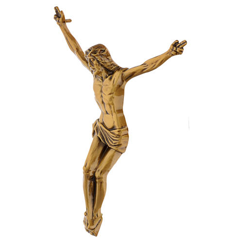 Crucifijo de pared con cuerpo de Cristo en acabado bronce 3